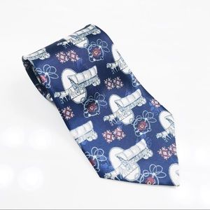 Horse Carriage Men’s Blue Neck Tie